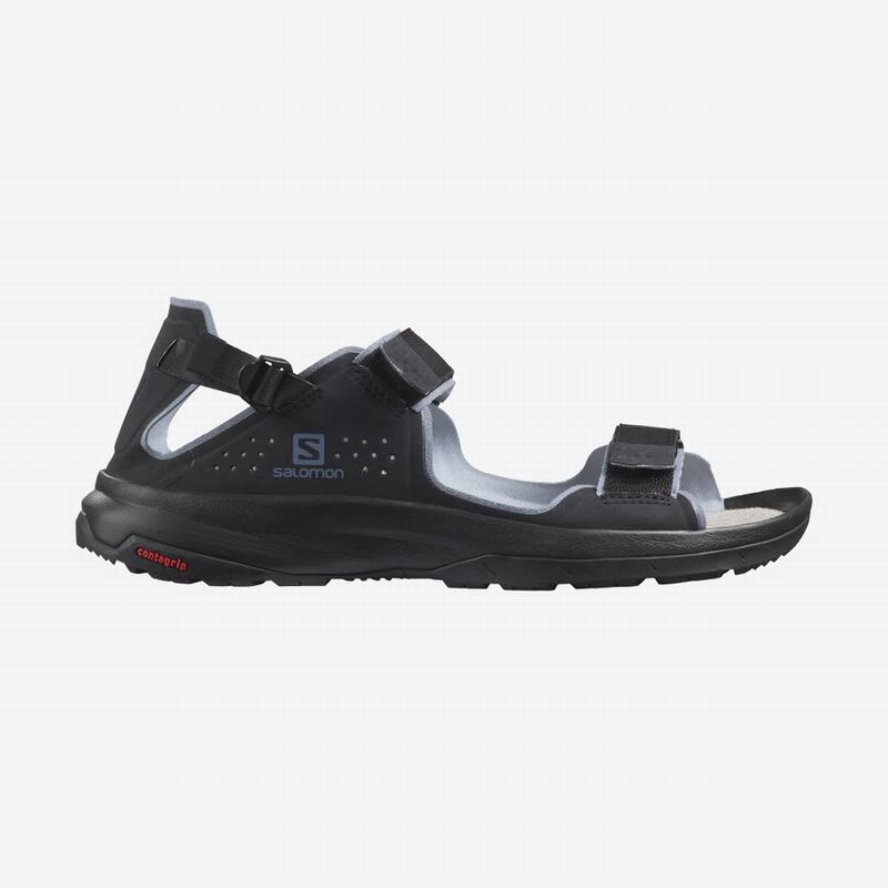 Salomon Singapore Womens Sandals - TECH FEEL Black/Grey | 94720-HKMX